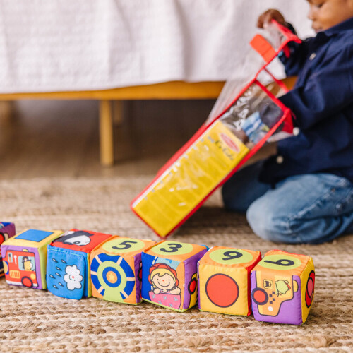 Conjunto de blocos macios para combinar e construir para crianças Melissa & Doug Ks 2
