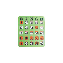 MaxiAids Easy Read Finger - Tip Bingo Card -Vihreä