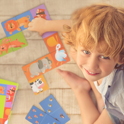 Quebra-cabeças e jogos Mideer Domino Puzzle Zoo Pals 1