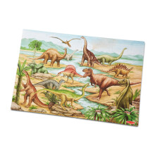 Rompecabezas de piso de dinosaurios Melissa & Doug - 48 piezas (2 pies x 3 pies ensamblado) - Certificado FSC
