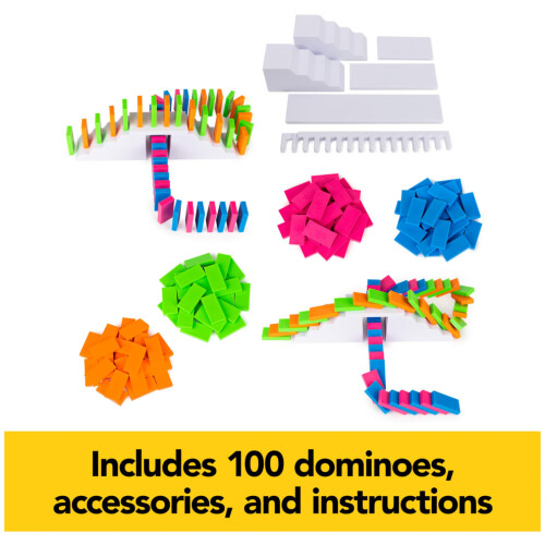 H5 Domino Creations - Giochi per bambini al neon da 100 pezzi per serate di gioco 2