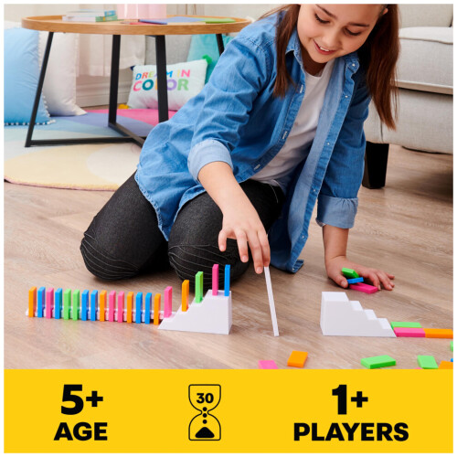 H5 Domino Creations - Giochi per bambini al neon da 100 pezzi per serate di gioco 1