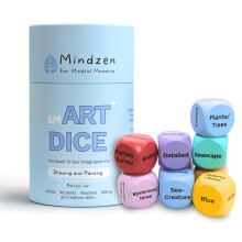 Jogo de desenho e pintura smART DICE da Mindzen para adultos | Um kit de artes e ofícios exclusivo para
