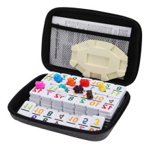 Set di domino del treno messicano, numeri, doppio 12, gioco del treno messicano da viaggio con 91 tessere colorate