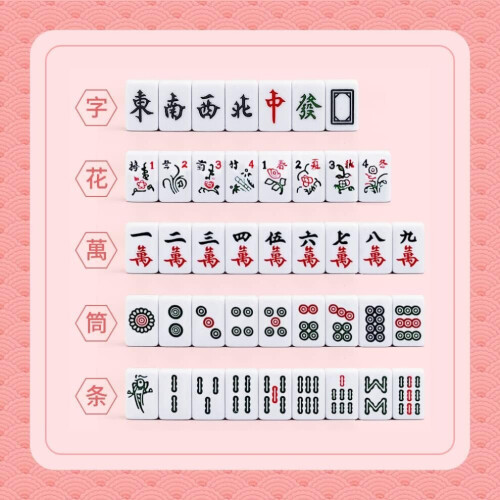 Mini Mahjong da viaggio, portatile, con tromba e strofinamento delle mani. 1