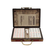 Mini Mahjong versione tradizionale cinese, set di gioco leggero portatile da 146 tessere, Mah-Jongg, da viaggio,