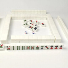 Mini Mahjongs Gioco da tavolo Mahjongs Set da gioco Mahjongs 144 pezzi Set di tessere Mahjongs Domino cinesi tradizionali