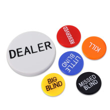 GSE Little Blind, Big Blind, Missed Blind, Kill, Reservado, Botões de Disco do Dealer - Conjunto de