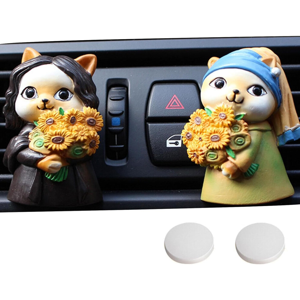 Cute Car Vent Clips - Aromatherapy Cat Girl Air Fresheners,Cat Girl Vent Clips Air Fresheners, Air Vent Clip Charm with Fragrance Tablet Aroma
