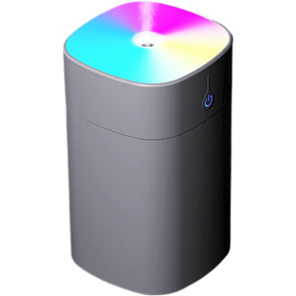 (Grey) Desk Humidifier - 7 Color Nightlight Noiseless Aromatherapy Humidifier,Kids Scented Humidifier, Small Humidifier Oil Diffuser For Large Room, Grey