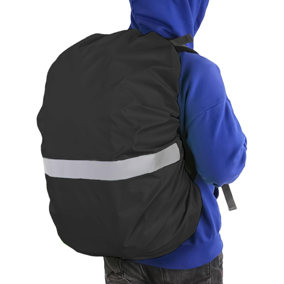 (M, Black) Backpack Rain Cover, Waterproof Backpack Cover, Rain Fish Outdoor Backpack Packs, Impermeable Protective Rain Guard for Backpacks, , Hiking Hunting