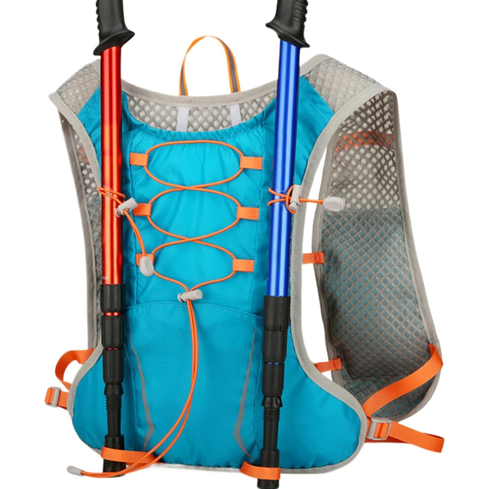 (A, Black) Hydration Pack Running Hydration Backpack Running Jogging Water Bladder Adjustable Reflective Hydration Pack for Outdoor Running Camping Cycling