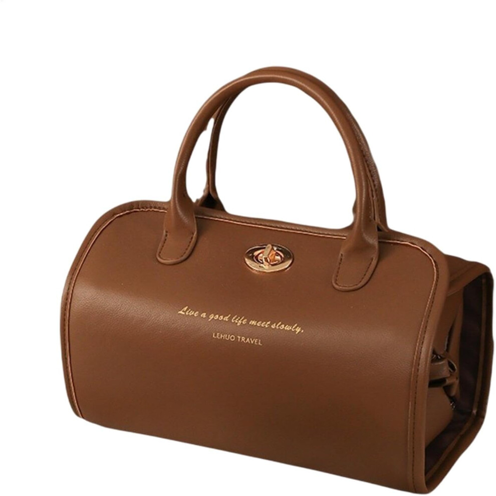 Waterproof Leather Cosmetic Bag, Removable, 4-in-1, Waterproof Leather Cosmetic Bag, Portable Foldable Makeup Bags, Toiletry Bag with Removable Bags,
