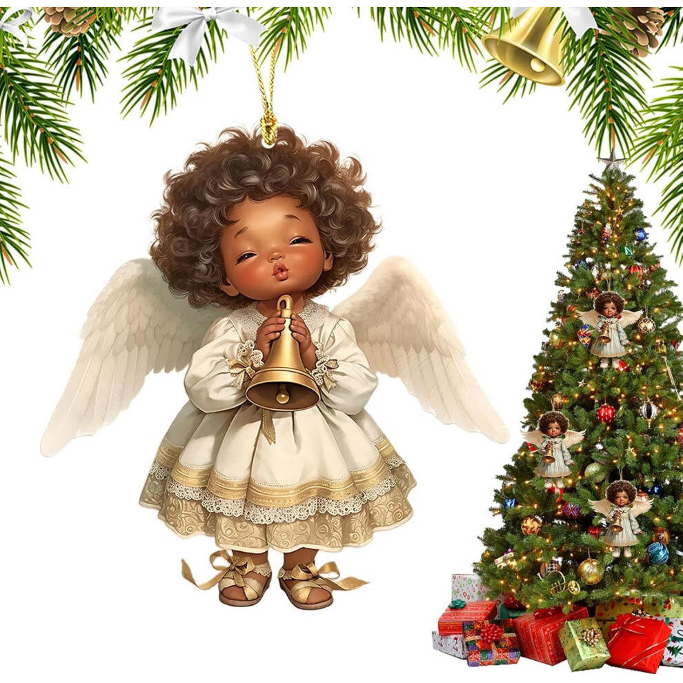 (A) Cute Girl keychain Pendant, Angel Girl Keychain Toy Cute Keychain Pendant, Creative Bag Pendant Cartoon Car Decoration with Bell for Backpack & Ba