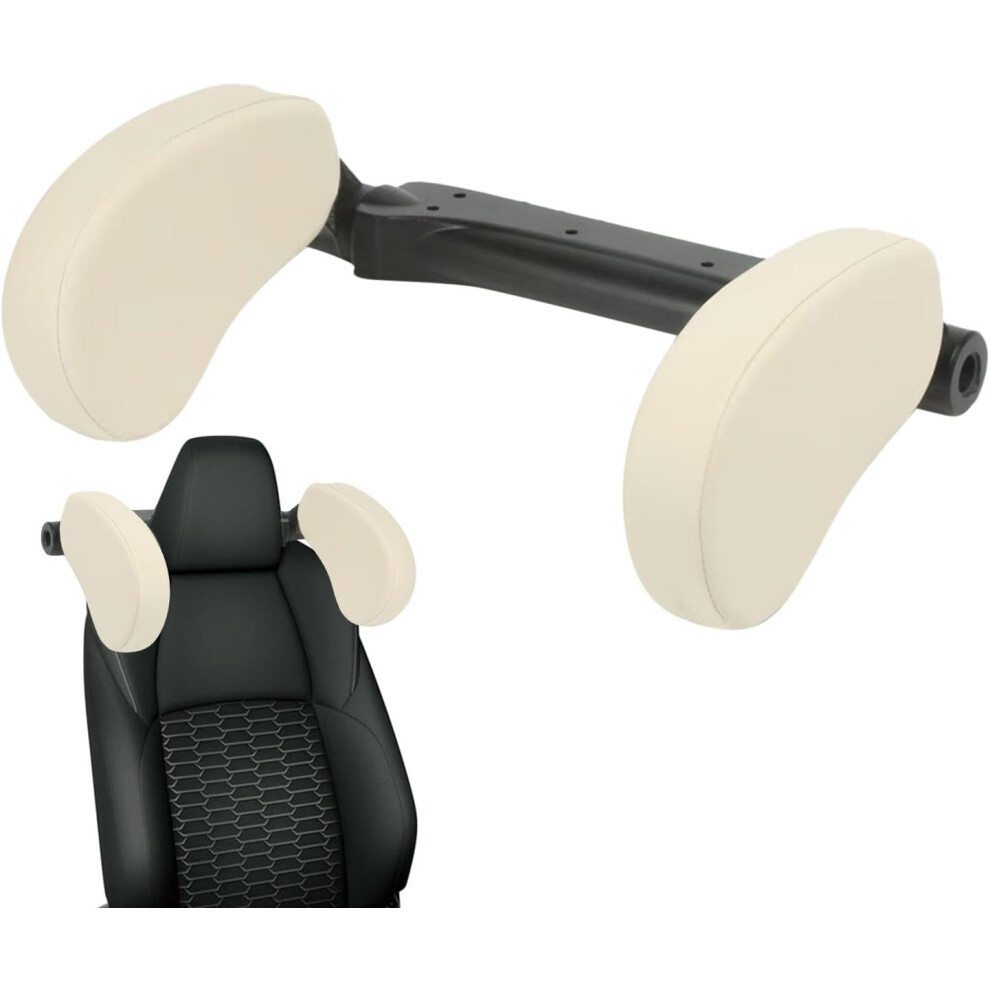 (Beige) Heads Neck Support Pillow For Car - U-Shaped Neck Pillow For Traveling - Car Headrest Travel Pillow Car Headrest Resting Neck Pillow For Trave Beige