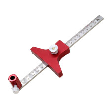 T-Type Scribing Ruler,Precision Woodworking Scriber | T-Ruler Positioning Scribing Aid, Angle Adjustment Scale for Factory, Home, Crafts Studio
