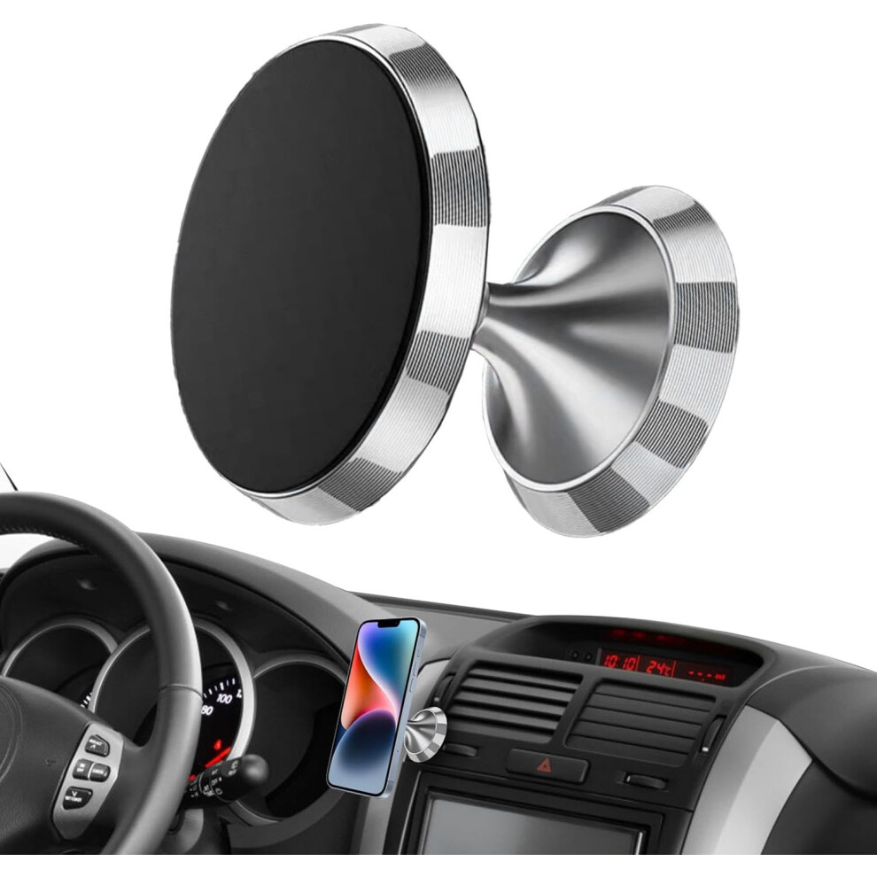 (Silver) Mobile Phone Holder For Car, Magnetic Mobile Phone Holder For Car, Magnetic Smartphone Holder For Truck, Magnetic Phone Holder For Suv, Motor Silver