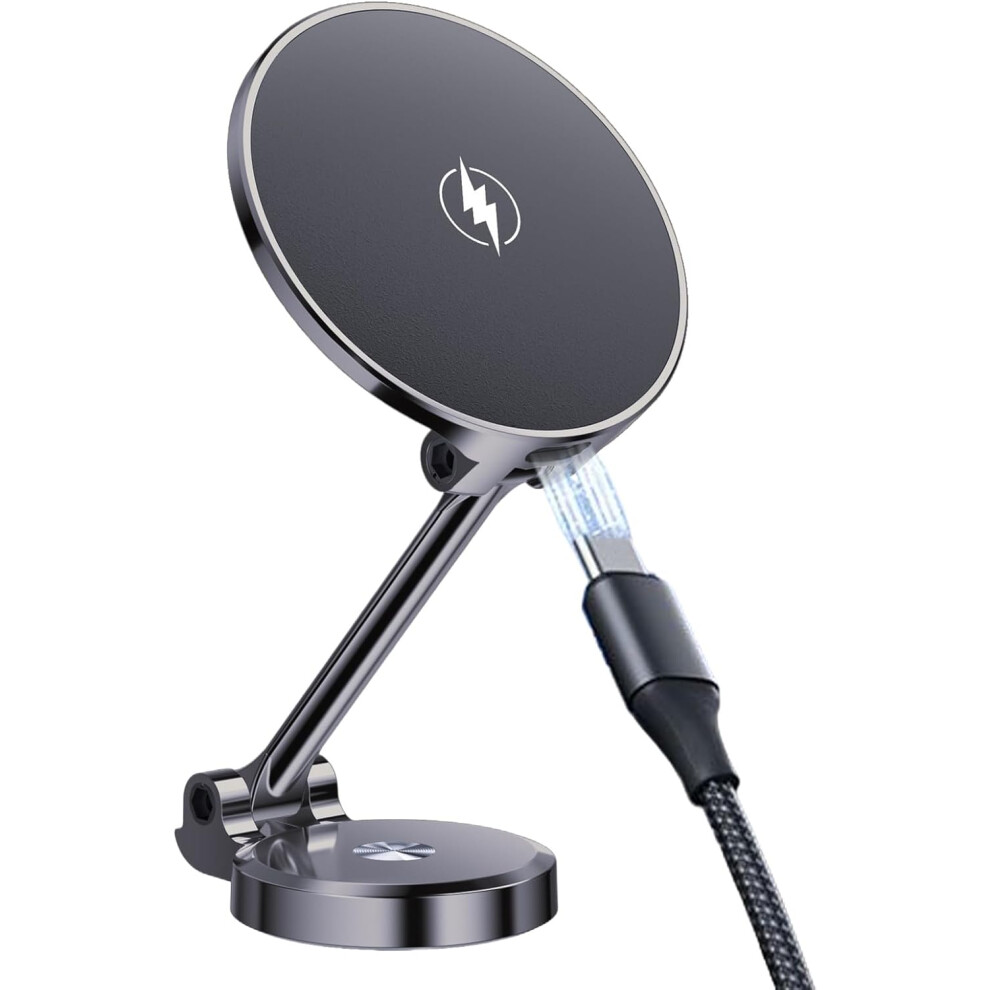 Car Phone Mount Charger, Car Holder Charger - 15W Wireless Car Charger | Car Mobile Stand, Car Mobile Phone Stand for All Vehicle Types