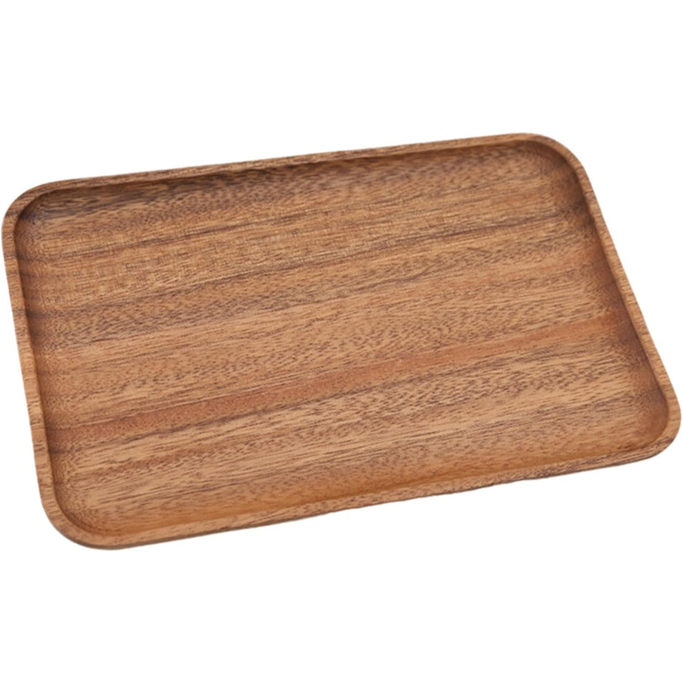 Wooden Serving Tray, Wooden Tray Storage for Jewellery, Coffee Table Tray, Wooden Plates, Decorative Dessert Trays, Flat Make-Up Tray for Candle