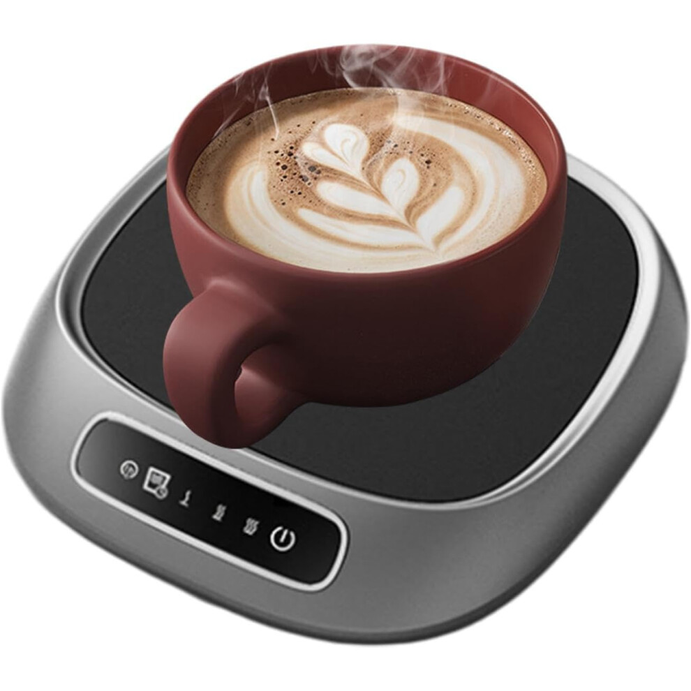 (Black) Mug Heater, 3 Temp Settings Coffee Heater, Candle Heating Plate with Auto Shut Off, Smart Cup Warmer Thermostat Coaster for Coffee, Drinks, Mi