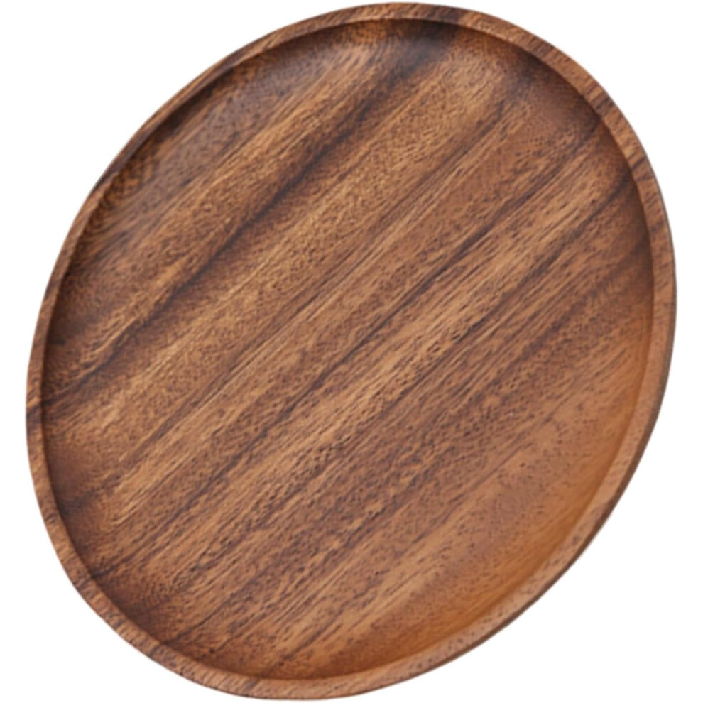 (20 x 20 x 5 cm) Wooden Serving Tray, Wooden Tray Storage for Jewellery, Coffee Table Tray, Wooden Plates, Decorative Dessert Trays, Flat Make-Up Tray for Candle