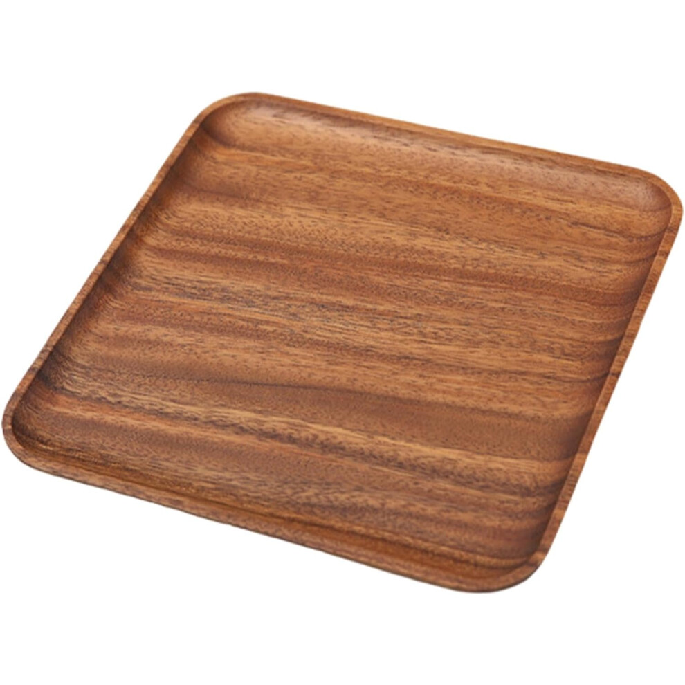 Wooden Serving Tray, Wooden Tray Storage for Jewellery, Coffee Table Tray, Wooden Plates, Decorative Dessert Trays, Flat Make-Up Tray for Candle