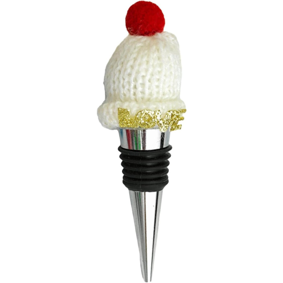 Wine Bottle Stoppers, Wine Stoppers for Wine Bottles - Wine Bottle Stoppers with Santa Hat, Wine Bottle Stopper - Unique Wine Preserver, Decorative