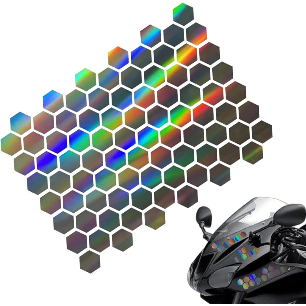 (Colour2) Reflective Stickers for Bikes, Reflective Stickers for Helmets, Waterproof Stickers for Motorcycle Helmets, Reflective Helmet Stickers, Fash