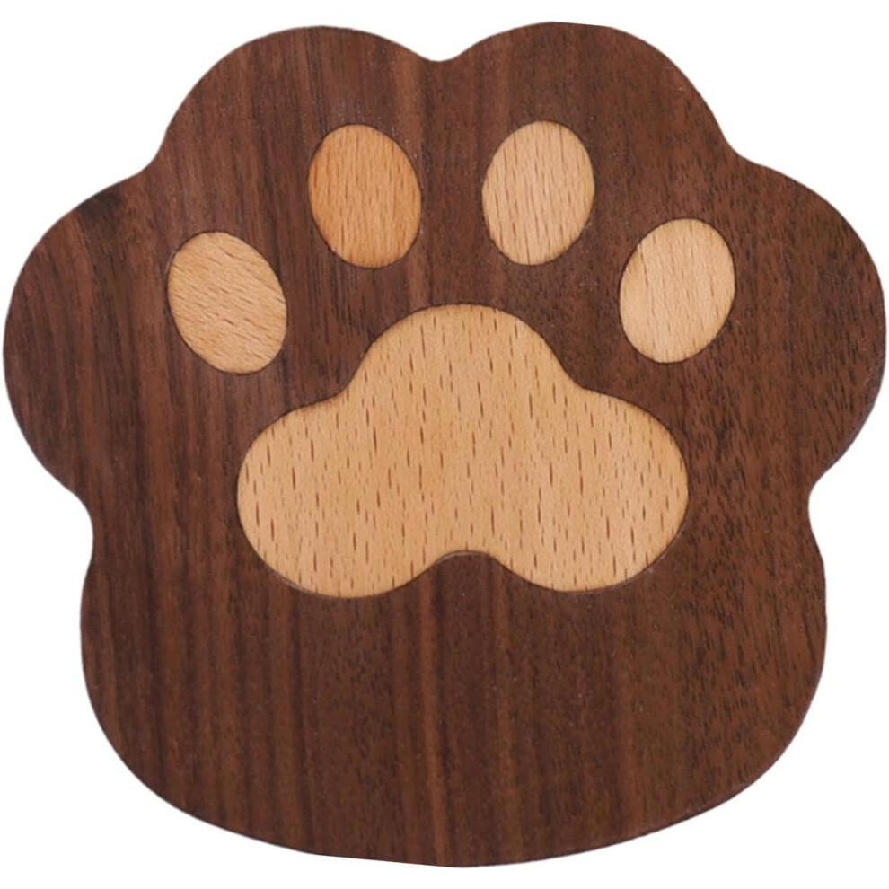 Drinks Coasters for Desk, Cat Paw Coasters, Absorbent Animal Cat Paw Cup Mats, Heat Resistant Glass Coasters for Restaurant, Kitchen