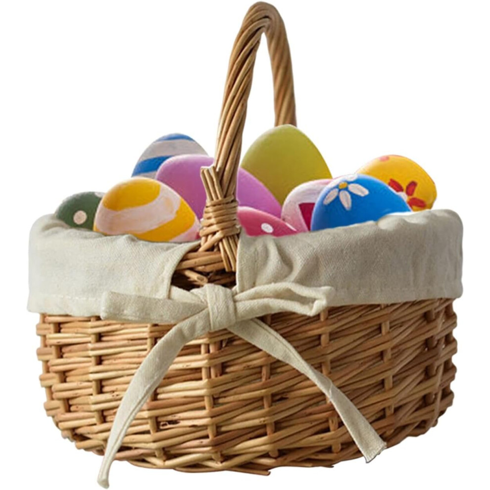 Easter Basket with Handle, Woven Basket for Storage, Braided Basket with Handle, Children's Easter Nest Basket, Braided Wicker Basket for Easter,
