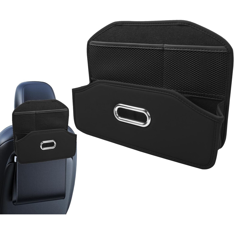 (Black) Car Organizer Back Seat,Multifunctional Backseat Car Organizer Car Storage Box | Car Organizer, Adjustable Car Bag for Mobile Phones, Tablets,