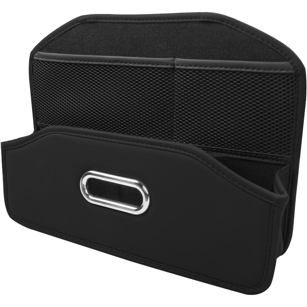 (Black) Car Organiser, Back Seat Car Organiser, Multifunctional Car Seat Organiser, Car Storage Box, Car Organiser, Adjustable Car Bag for Mobile Phon