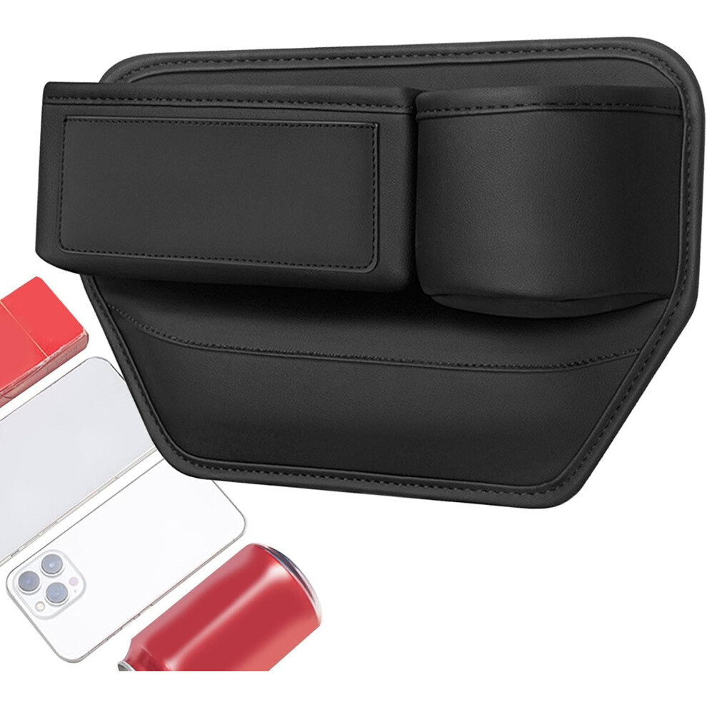 (Black) Seat Storage Box, Storage Bag for Car Seat Gaps Between Seats Seat Organiser, Multifunctional Storage - Car Seat Organisation, Spacers for Fro