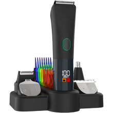 Beard Scissors - Electric Beard Trimmer Set for Men, USB Rechargeable Waterproof Shaving Set with Battery for Wet Shaving, Electric Shaver for Nose,