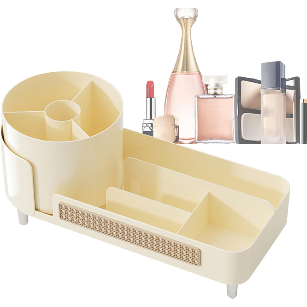 Spin Organizer for Vanity | Cosmetic Storage Box Organizer,Multi-Compartment Makeup Organizer Spinner, Makeup and Perfume Organizer for Vanity