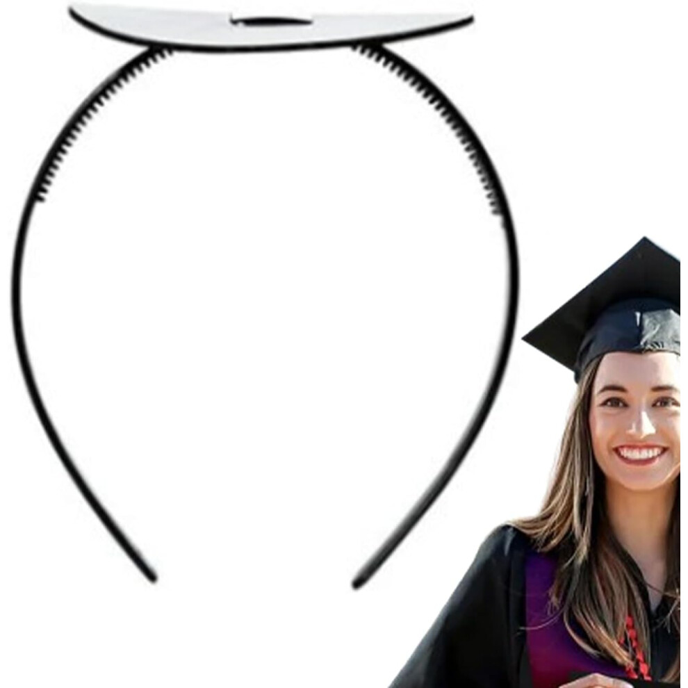 Graduation Hat Headband | Anti-Fall Graduation Hat Hairband | Insert Headgear Accessories for Ceremony Celebration, Secure Your Headgear and Hairstyle
