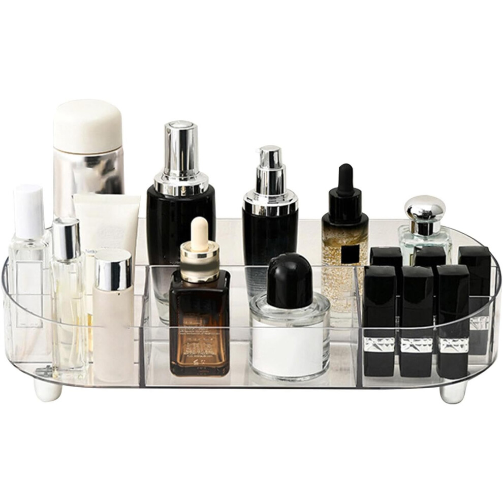 Vanity Makeup Organizer | Multi-Compartment Compact Display Cases,Space Saving Cosmetic Cases Stable Structure for Offices Home Vanity