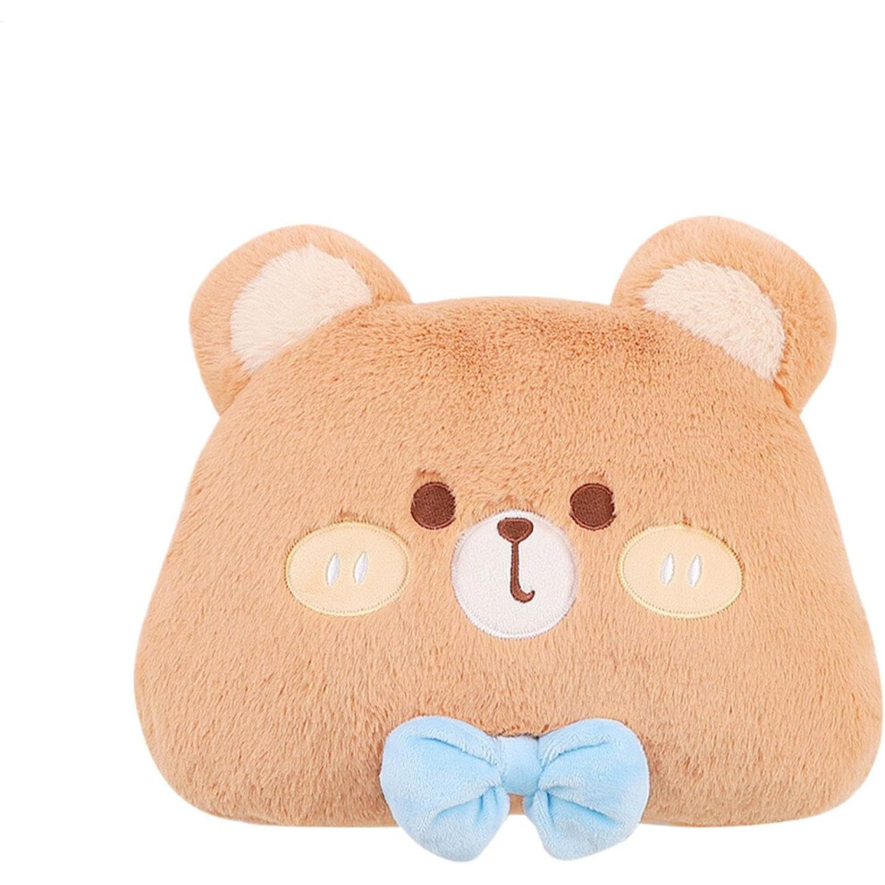 (A) Cute Car Neck Support Pillow | Comfortable Soft Car Seat Pillow | Plush Bear Headrest Cushion Cartoon Design Front Seat Lumbar Support