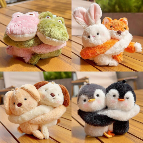 Togliendo le orecchie portachiavi coniglietto di peluche simpatico coniglio animali di peluche all'ingrosso bambola giocattoli per bambini ragazza morbido coniglietto portachiavi