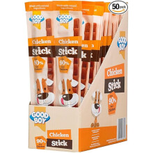 Good Boy Chicken Stick Training Treats - Over 90% Chicken Breast, Soft Oven-Baked, Tearable 15g x50, Natural Ingredients