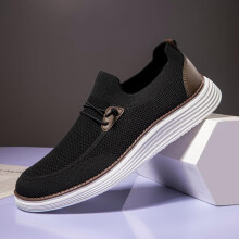 (Black-9927, UK 11 / EU 45) Men's flat lace-up loafers are comfortable and lightweight Footwear Boy Work Shoes Casual Shoes Black-9927 Slipon Women