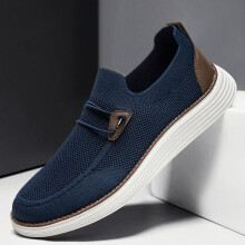 (Dark_Blue-9927, UK 11.5 / EU 46) Men's flat lace-up loafers are comfortable and lightweight Footwear Boy Work Shoes Casual Shoes Black-9927 Slipon Women