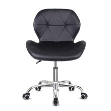 (Black) Modern Swivel Office Chair, Dressing Table Chair,Pink Chair,Height Adjustable Padded Armless Desk Chair, Makeup Vanity Chair, Home Office