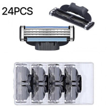 Aloe Vera Shaving Blades, Sensitive Skin Blades for Men's Close Shave and Longer Hair Spots, Delicate Curved Design for Various Grooming Tasks, 24Pcs