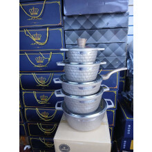 Cookware Set Stock Pots and Pans Non Stick Die-Casting 5pc - CHAMPAGNE GOLD