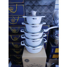 Cookware Set Stock Pots and Pans Non Stick Die-Casting 5pc - CREAM