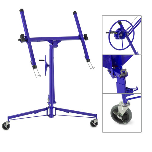 11ft Drywall Lifter with Rolling Casters Panel Hoist 2