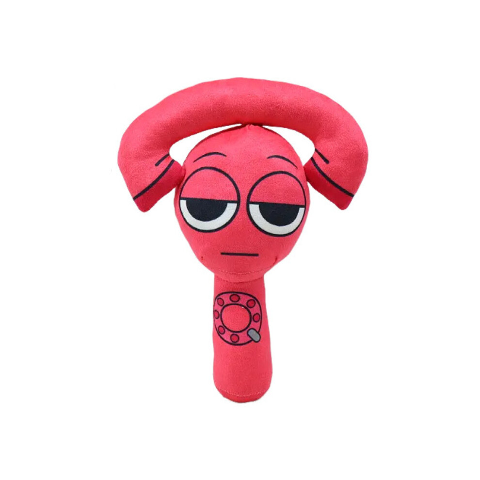 (Red) Incredibox Italian Sprunki Brainrot Al Plush Toy Stuffed Decoration Doll Gift Red