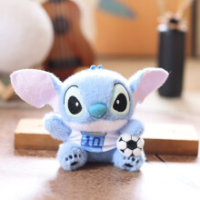 (Light Football)Peluche Stitch dessin animé personnage animé poupée sac à dos pendentif porte-clés mignon