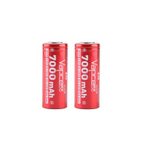 2x Vapcell K70 26650 7000mAh 3.7V Batteries + case